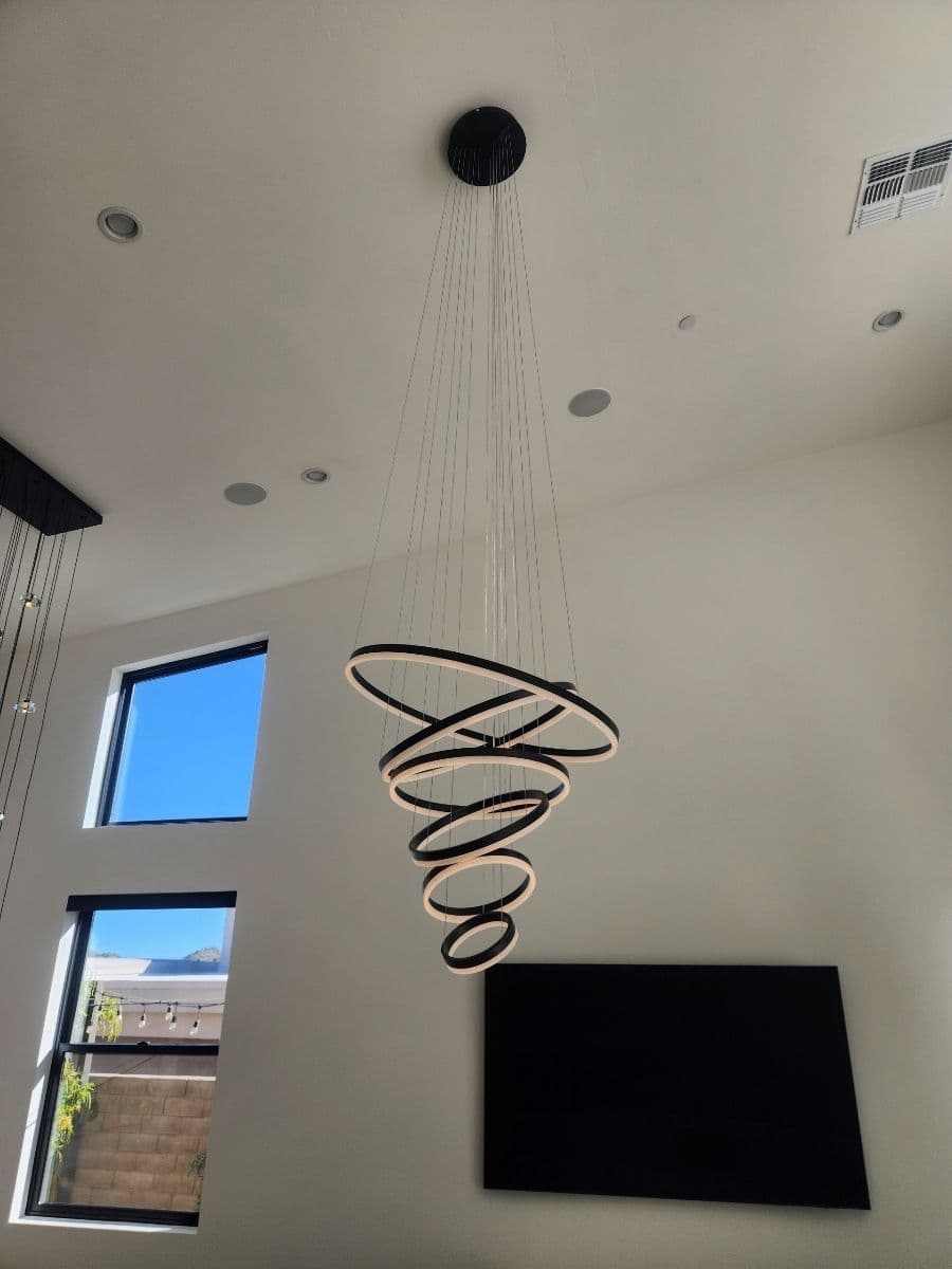 Stunning Spiral Chandelier Installation in Fountain Hills
